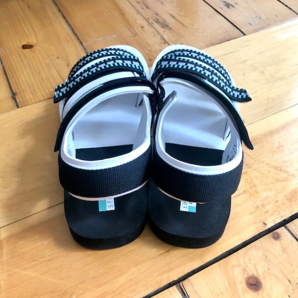 Stella Sport Black and White Velcro Sandals - Picture 3 of 9